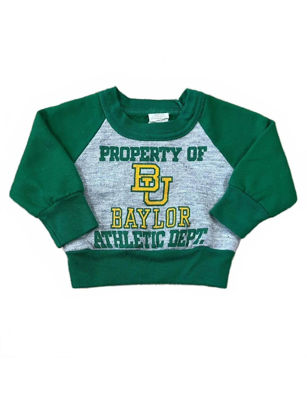Vintage Baylor University Bears Baby Sweatshirt Pullover Size 6 Months